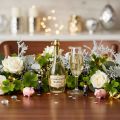 Hangerset met champagnefles en champagneglas, kerstboomversiering, 14 cm, 2 stuks | Floristik24.nl