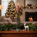 Kandelaar in kerstboomvorm, groen metaal, 45 cm | Floristik24.nl