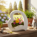 Hartvormige decoratie voor planten en bloemstukken, open ontwerp, moderne hartvorm, 19 cm | Floristik24.nl