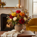 Decoratieve pompoen op draad, herfstdecoratie, fluweel, driekleurige set, 8 cm, 9 stuks | Floristik24.nl