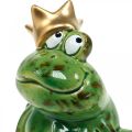 Floristik24 Lentedecoratie, kikker met kroon, decoratief figuur, kikkerprins