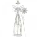 Floristik24 Lentedecoratie, bloemenfee, metalen lantaarn, bloesemfee met bloem 34,5 cm