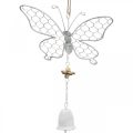 Floristik24 Lentedecoratie, metalen vlinders, Pasen, decoratiehanger vlinder 2st