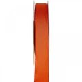 Floristik24 Cadeau- en decoratielint Oranje zijden lint 25mm 50m