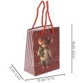 Kerstcadeautasje met muismotief, 16 cm, 2 stuks | Floristik24.nl