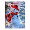Floristik24 Geschenktasje grote sneeuwpop 25 cm x 34,5 cm 1st