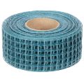 Decoratief lint, rasterlint, 4,5 cm breed, blauw, voor knutselprojecten, 10 m | Floristik24.nl