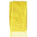 Floristik24 Netband, rasterband, sierband, geel, draadversterkt, 50 mm, 10 m
