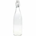 Floristik24 Decoratieve fles, fles met klep, glazen vaas om te vullen, kandelaar