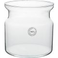 Floristik24 Bloemenvaas glas helder decoratieve glazen vaas Ø19cm H19cm