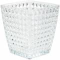 Floristik24 Glazen lantaarn kubus gefacetteerd patroon, tafeldecoratie, vaas van glas, glasdecoratie 2st