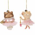 Glazen kattenornamenten met
