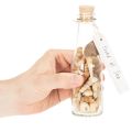 Glazen flesdecoratie met schelpen en hanger, maritieme tafeldecoratie, 17 cm, 2 stuks | Floristik24.nl
