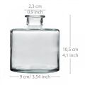Floristik24 Bloemenvaas, kandelaar, glazen pot transparant H10.5cm Ø9cm