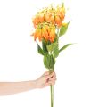 Kunstmatige Gloriosa oranje bloem met lange stelen voor vazen 80cm 3 stuks | Floristik24.nl