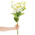 Kunstmatige Gloriosa-bloem, wit en geel, elegante bloeiende tak voor decoratie, 80 cm, 3 stuks | Floristik24.nl
