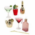 Floristik24 Mini cocktaildecoraties om in de kerstboom te hangen, 14 cm, 6 stuks