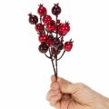 Kunstmatige granaatappeltak met vertakkende stelen als vaasdecoratie, 19 cm, 4 stuks | Floristik24.nl