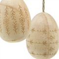 Floristik24 Paaseieren houten Houten eieren om op te hangen met jute koord 7cm 4st