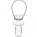 Floristik24 Mini glazen vazen hangende vaas metalen beugel glas decoratie H10.5cm 4st