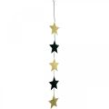 Floristik24 Kerstdecoratie ster hanger goud zwart 5 sterren 78cm