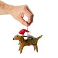Decoratief kerstboomornament in de vorm van een teckel, 16 cm, 2 stuks | Floristik24.nl