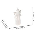 Engelhangertje, decoratief figuurtje om in de kerstboom te hangen, 8 cm, 4 stuks | Floristik24.nl