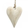 Floristik24 Hart gemaakt van hout, decoratief hart om op te hangen, hartdecoratie H10cm 4st