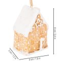 Keramische peperkoekhuisjes als hangdecoratie voor de winter en kerst, 6 cm, 3 stuks | Floristik24.nl