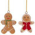 Floristik24 Decoratieve peperkoekmannetjes als kerstboomversiering, 6 cm, 12 stuks