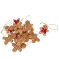 Decoratieve peperkoekmannetjes als kerstboomversiering, 6 cm, 12 stuks | Floristik24.nl