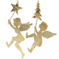 Floristik24 Engel hanger goud, kerst engel decoratie H20/21.5cm 4st