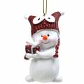 Floristik24 Kerstboomversiering sneeuwpop om op te hangen 8cm 4st