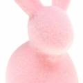 Floristik24 Bunny flocked pastelkleuren H13cm 6st