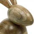 Floristik24 Zittend houten konijn, decoratief konijn, houten decoratie, Pasen 18cm