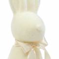 Floristik24 Bunny flocked crème wit H49cm