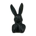 Floristik24 Konijn denkend konijn buste zwart 7×6×15cm
