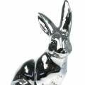 Floristik24 Konijn zilver antiek H35cm Groot decoratief konijn voor etalages