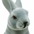 Floristik24 Rechtop zittende paashaas, decoratief figuur gevlokt konijn, paasdecoratie 3st