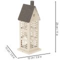 Decoratief metalen huisje met ramen en open haard, 28 cm | Floristik24.nl