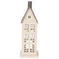 Decoratief metalen huisje met ramen en open haard, 28 cm | Floristik24.nl
