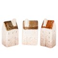 Floristik24 Decoratieve keramische huisjesset, miniatuurhuisjes om neer te zetten, 7 cm, 3 stuks