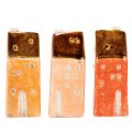 Decoratief keramisch miniatuurhuisje voor op de vensterbank, 10 cm, 3 stuks | Floristik24.nl