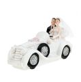 Floristik24 Bruidspaar bruid en bruidegom in een cabriolet 15 cm