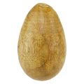 Floristik24 Houten eieren mangohout in jutenet Paasdecoratie naturel 7–8cm 6st