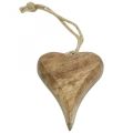 Floristik24 Houten hart hanger hart hout decoratie om op te hangen 10cm 3st