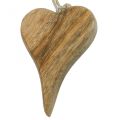 Floristik24 Houten hart deco hanger hart hout decoratie om natuur op te hangen 14cm