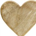 Houten hart hart deco hout metaal natuur landelijke stijl 20x6x28cm