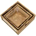 Houten doos met krijtbord en