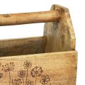 Floristik24 Houten kist met handvat gereedschapskist hout 30x15x24cm